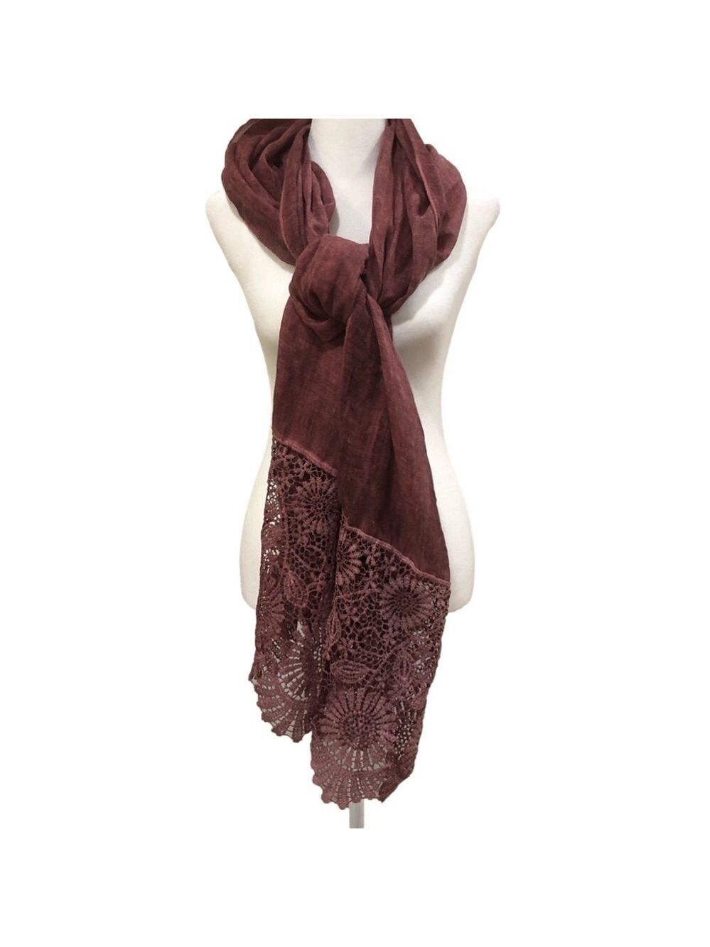 EYEFUL scarf/wrap crocheted lace lightweight.   OS